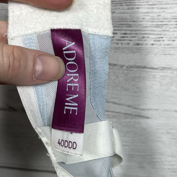 Adore Me light blue lace lightly lined balconette bra size 40DDD - Picture 6 of 6